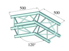 Alutruss QUADLOCK 6082C-22 2-veis hjørne (120°)