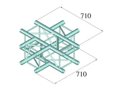 Alutruss QUADLOCK 6082C-41 4-veis tverrstykke