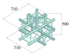 Alutruss QUADLOCK 6082C-51 5-veis Cross Piece