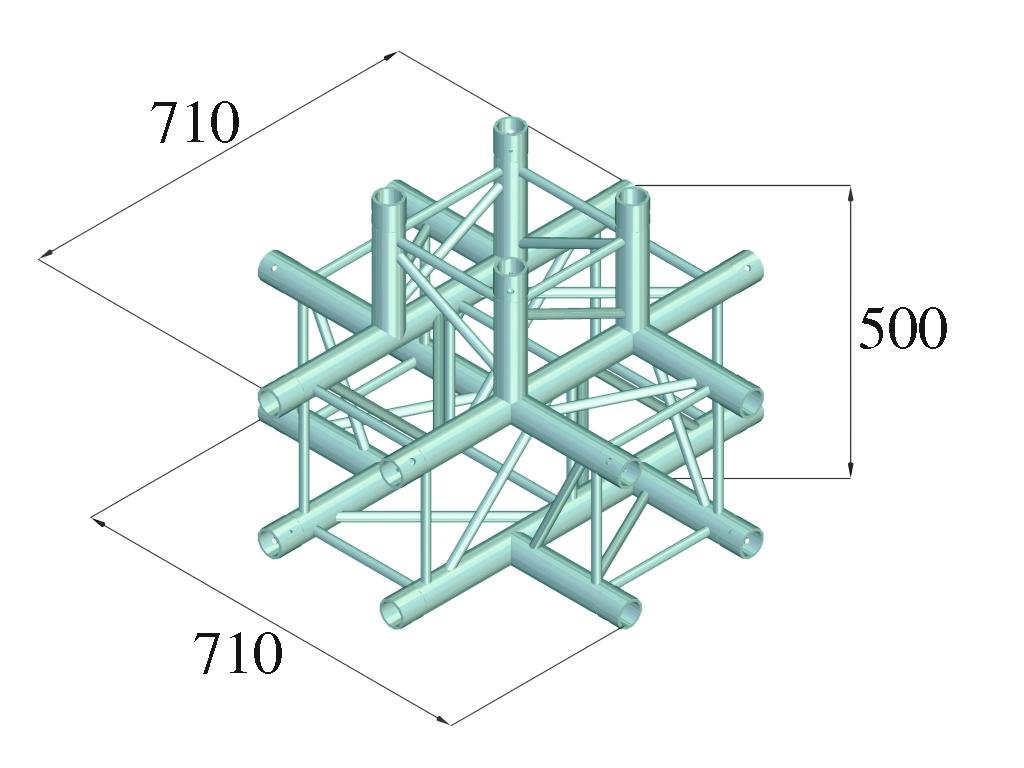 Alutruss QUADLOCK 6082C-51 5-veis Cross Piece