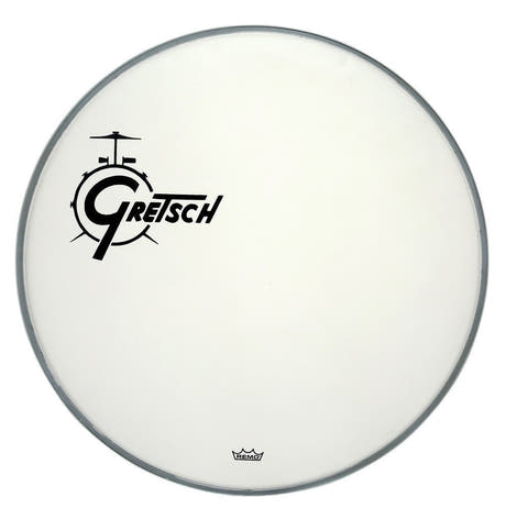Gretsch Ambassador Coated 26" basstrommeskinn, svart logo til venstre
