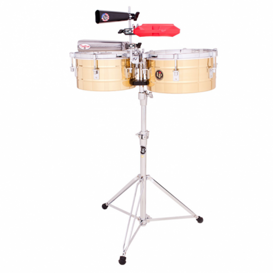 Latin Perkusjon timbales Tito Puente Solid Brass - 13"/14" (LP256-B)