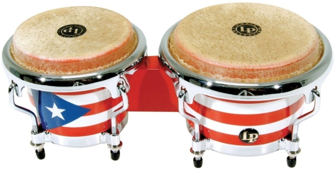 Latin Perkusjon Bongo Mini stembar - Puerto Rican Flag (LPM199-PR)