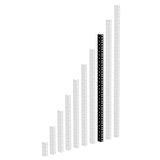 Adam Hall 61535 B Heavy Duty Rack Rail (svart)