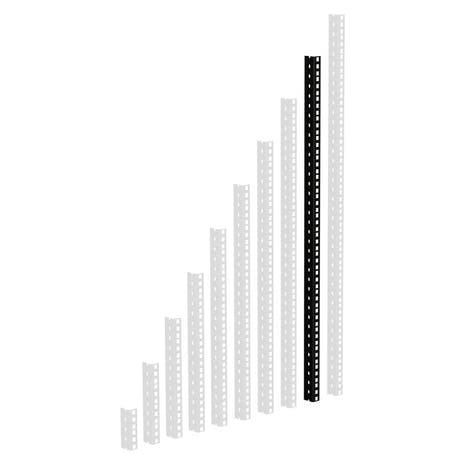 Adam Hall 61535 B Heavy Duty Rack Rail (svart)