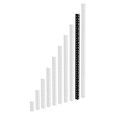 Adam Hall 61535 B Heavy Duty Rack Rail (svart)