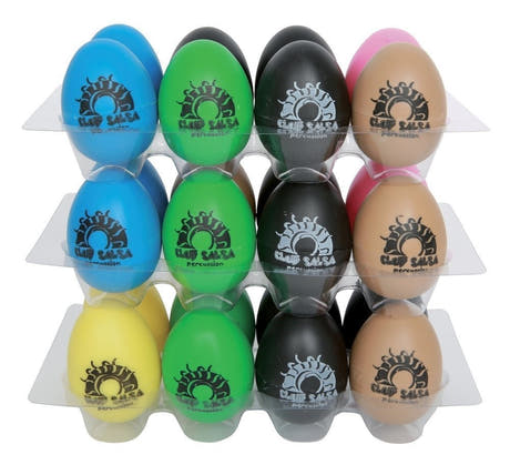 GEWA Club Salsa egg shakers, kartong med 24 stk.