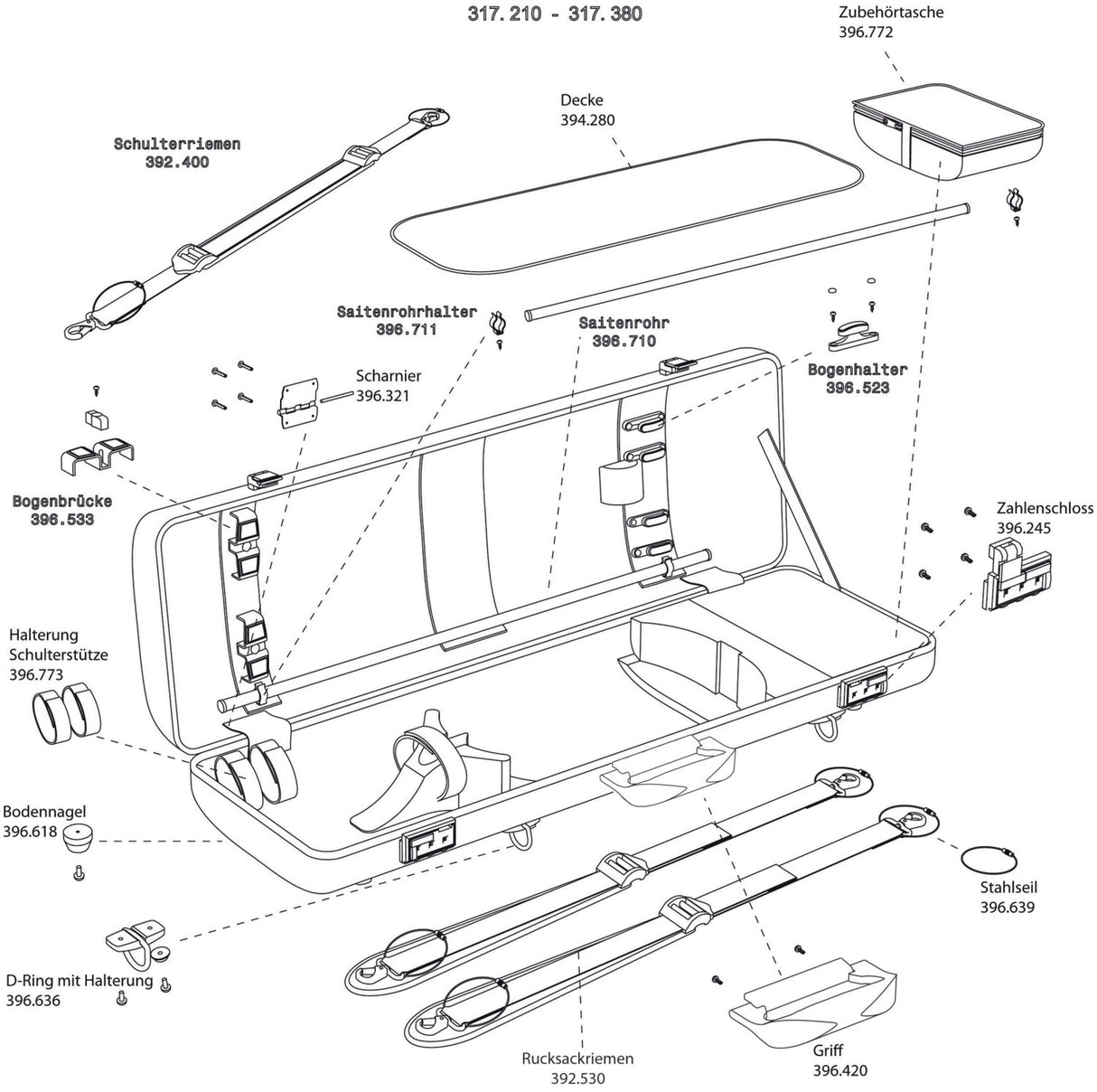 GEWA Fioliner-etui Air 2.1 - Håndtak