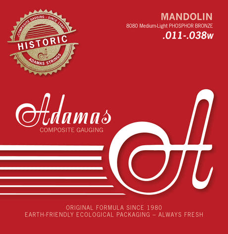 Adamas Historic Reissue 8080 mandolinstrenger, medium-Light .011