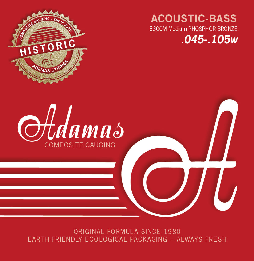 Adamas strenger for akustisk bass fosforbronse - sett 4-strengs med (5300M)