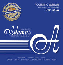 Adamas strenger til akustisk gitar Nuova phosphor bronze coated - Light .012-.053 (1818NU)