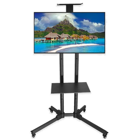 TV Stand – Mobilt TV-gulvstativ 32-70” med hyller og hjul