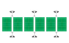 Natminton - komplett pakke for 5 baner