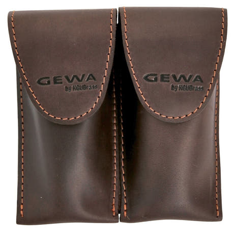 GEWA Crazy Horse Bugle Double for 2 valthornmunnstykker, brun