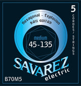 Savarez E-bass-strenger Hexagonal Explosion - 5-str. Medium-Light (B70M5)