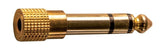 GEWA adapter 6,3 mm stereo-jack hunn til hann, gull