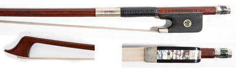 Otto Dürrschmidt GEWA Exclusive cellobue, pernambuco, åttekantet, sølv