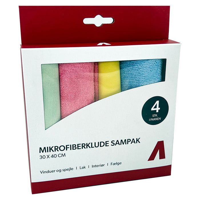 Mikrofiberklut sampakning, 4-pakning