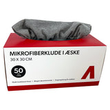 Mikrofiberkluter i box, 30x30 cm, 180gsm, 50 stk.