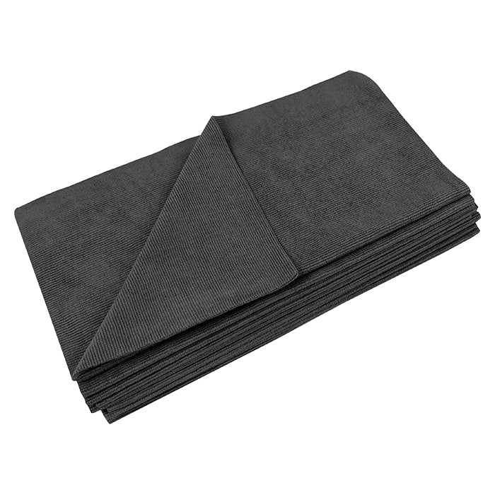 Mikrofiberklut, 40x40cm, 330gsm, 10 stk. Sort