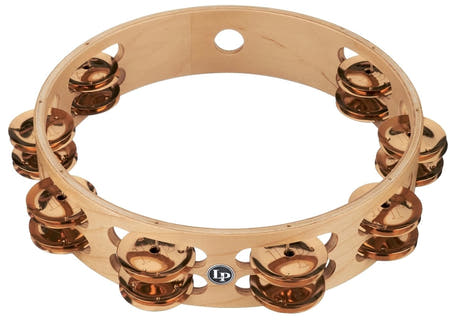 Latin Perkusjon tamburin Pro 10 in dobbel rad - LP380B-BZ (LP380B-BZ)