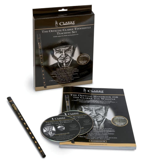 Clarke Original tin whistle i D, startsett med lærebok og CD