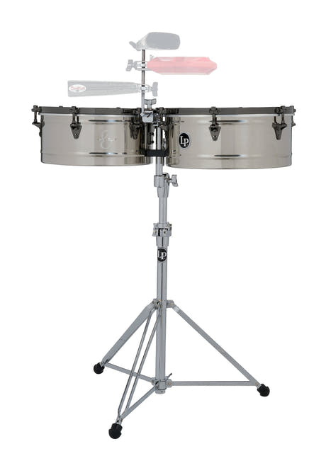 Latin Perkusjon Timbales E-Class i rustfritt stål - 14"/15" (LP1415-EC)