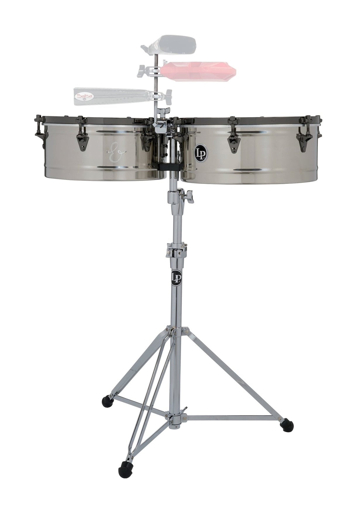 Latin Perkusjon Timbales E-Class i rustfritt stål - 14"/15" (LP1415-EC)