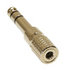 Adapter 3,5 mm Stereo Jack til 6,3 mm Stereo Jack (gull)