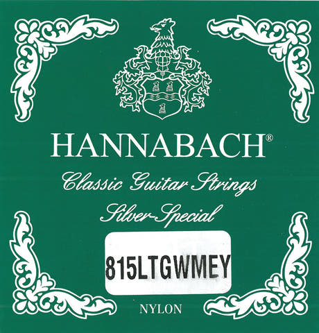 Hannabach strenger for klassisk gitar Serie 815 Low tension Silver special - lav spenning (815LTGWMEY)