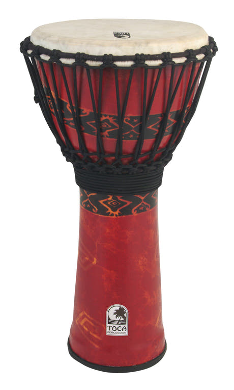 Toca Djembe Freestyle Rope Tuned - Bali-rød (SFDJ-12RP)