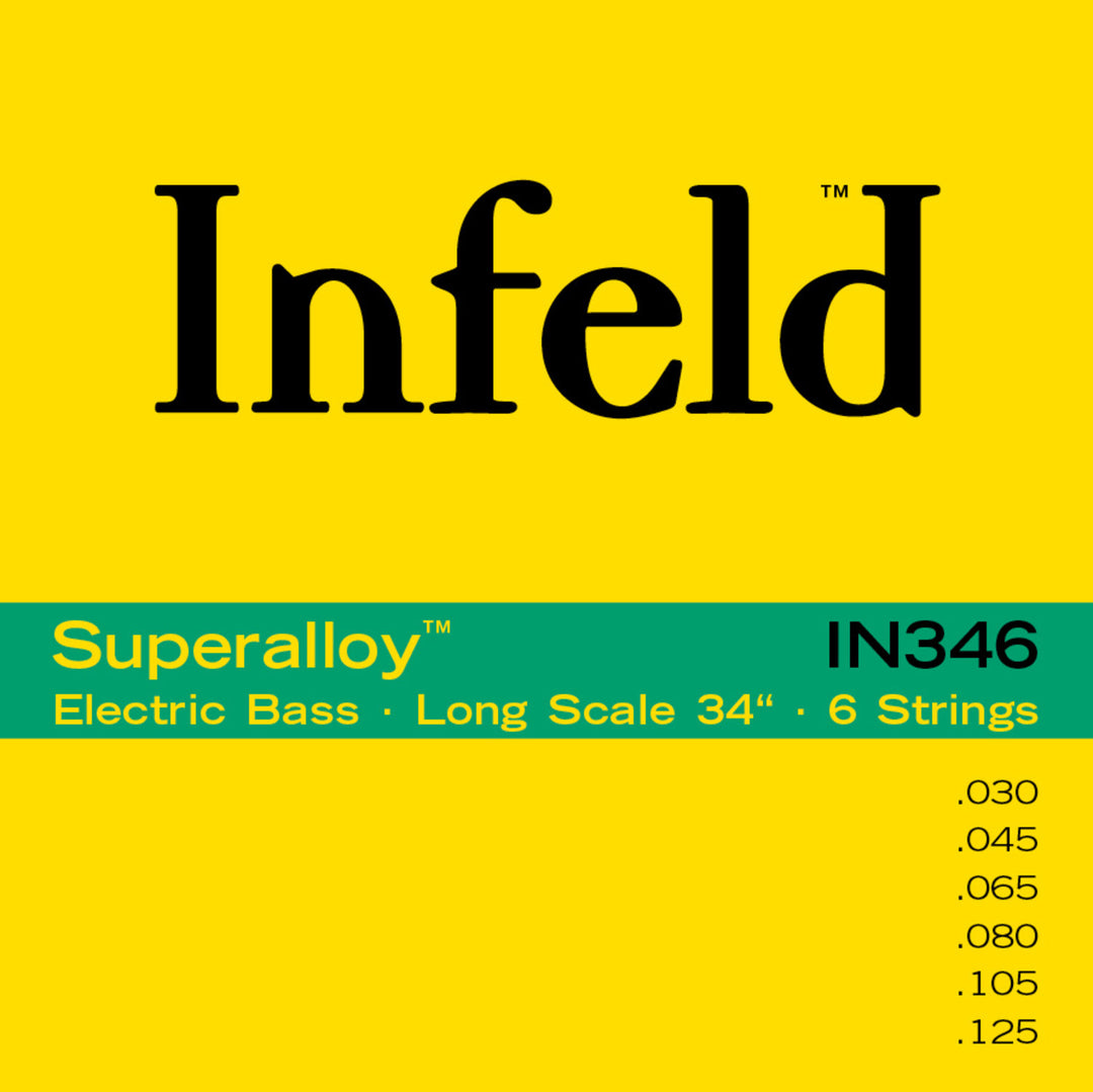 Thomastik-Infeld E-Bass-strenger Superalloy. Round Wound Long Scale - sett 6-strengs long (IN346)