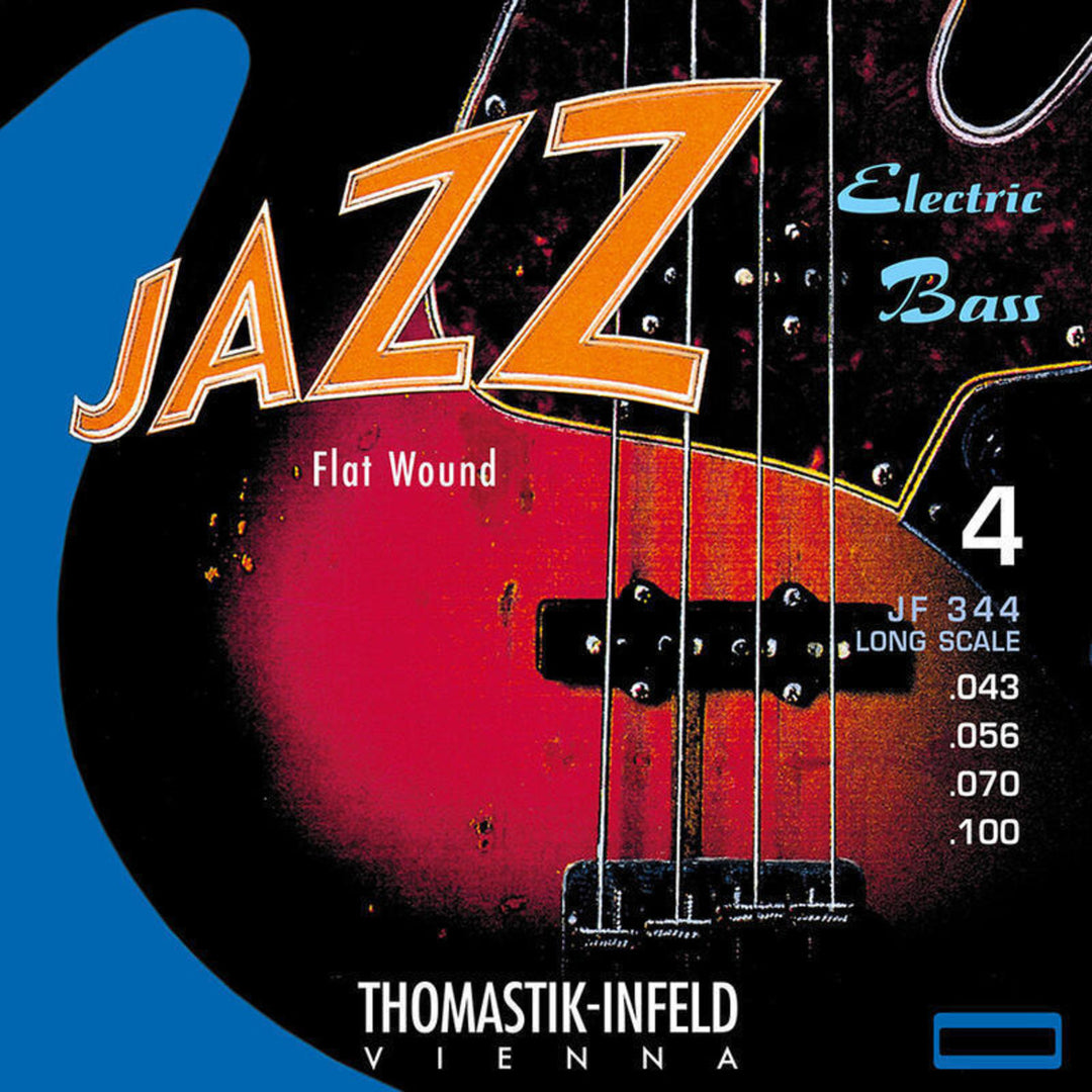 Thomastik-Infeld E-bass-strenger Jazz Bass Flat wound - Sett 4-strengers lang (JF344)