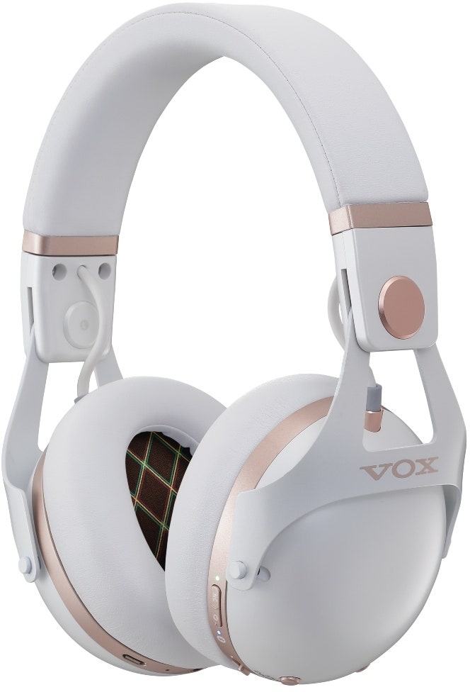 VOX VH-Q1 støydempende stille studiohodetelefoner, hvit