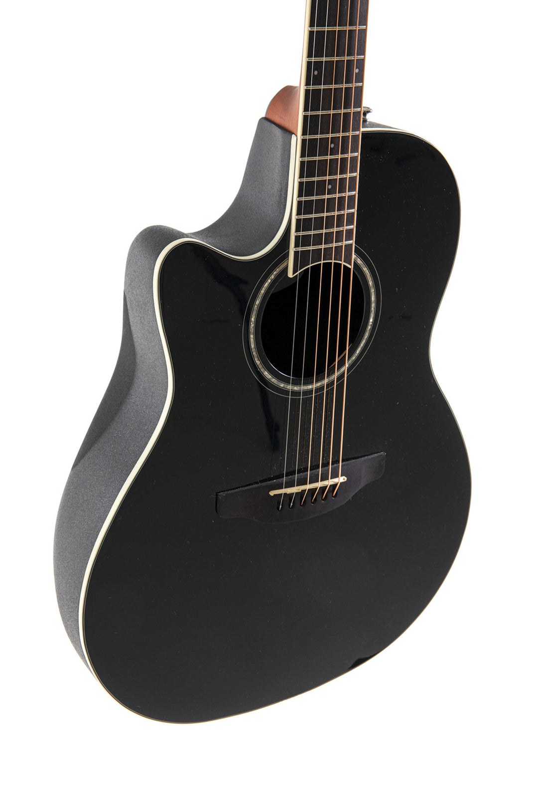 Ovation E-akustisk Gitarer Celebrity CS Standard Mid Cutaway - Black (CS24L-5G-G)