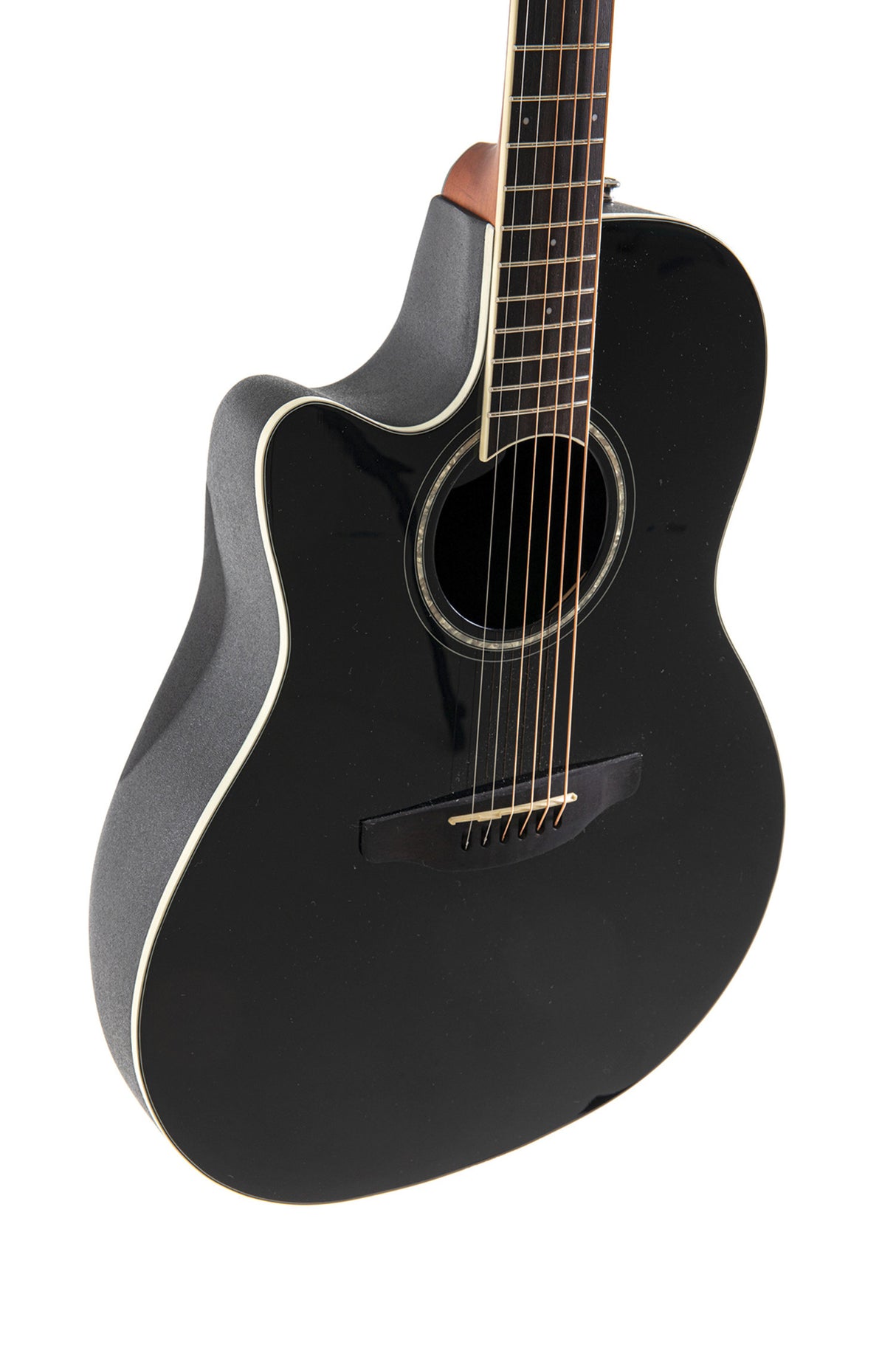 Ovation E-akustisk Gitarer Celebrity CS Standard Mid Cutaway - Black (CS24L-5G-G)
