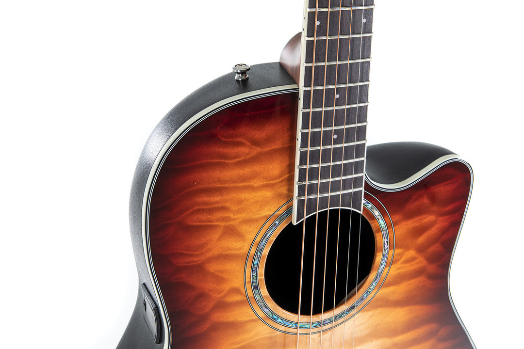 Ovation E-akustisk Gitarer Celebrity Standard Plus Mid Cutaway - Cognac Burst Gloss (CS24X-7C-G)