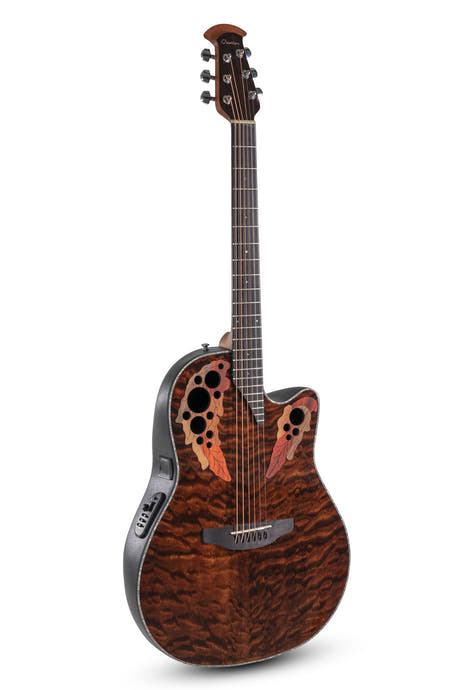 Ovation E-akustisk Gitarer Celebrity Elite Plus Mid Cutaway - Dark Tiger Eye (CE44P-TGE-G)