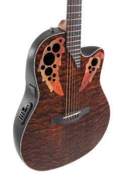 Ovation E-akustisk Gitarer Celebrity Elite Plus Mid Cutaway - Dark Tiger Eye (CE44P-TGE-G)