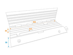 EUROLITE Cablebridge 5 kanaler 900x500x50 mm