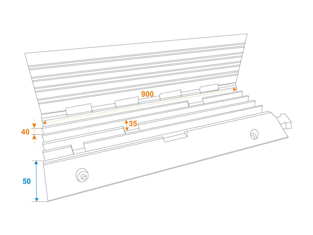 EUROLITE Cablebridge 5 kanaler 900x500x50 mm