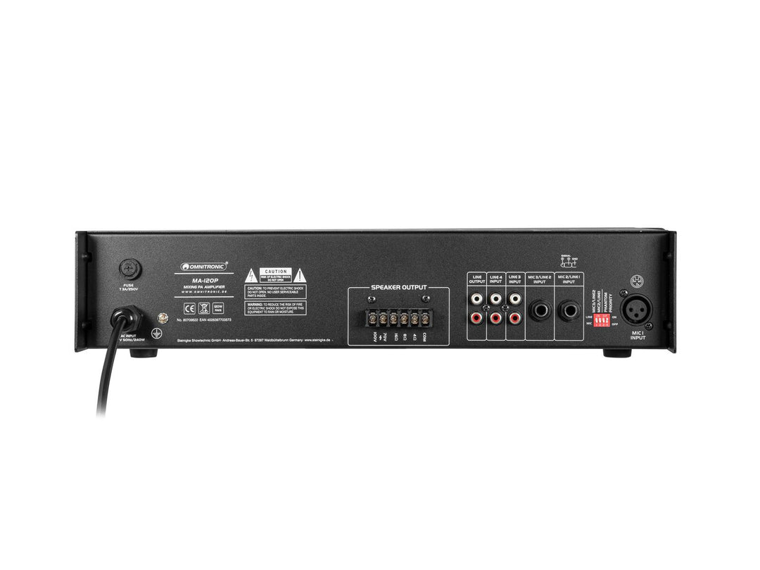 OMNITRONIC MA-120P PA-mikseforsterker