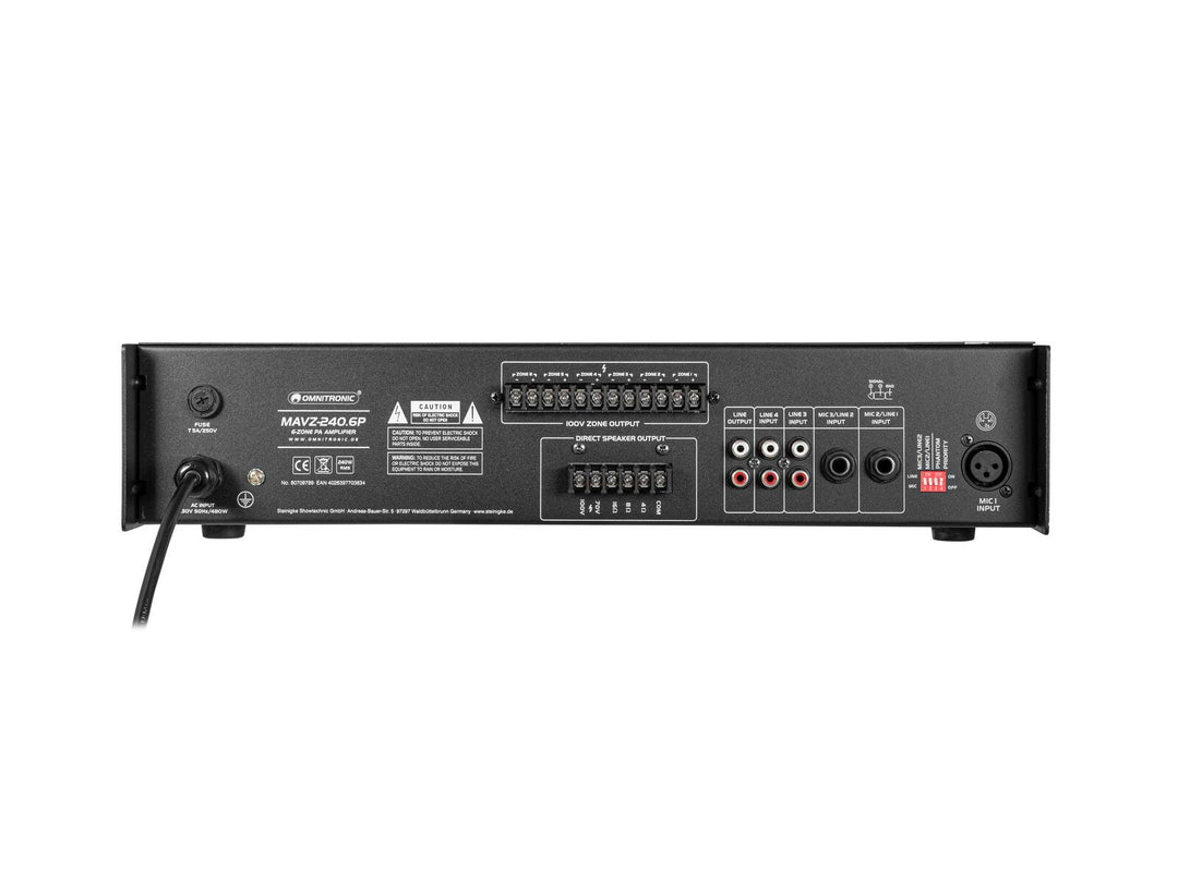 OMNITRONIC MAVZ-240.6P PA miksforsterker