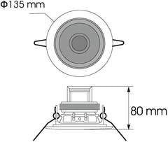 OMNITRONIC CS-4S takhøyttaler svart