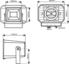 OMNITRONIC HS-60 PA-hornhøyttaler
