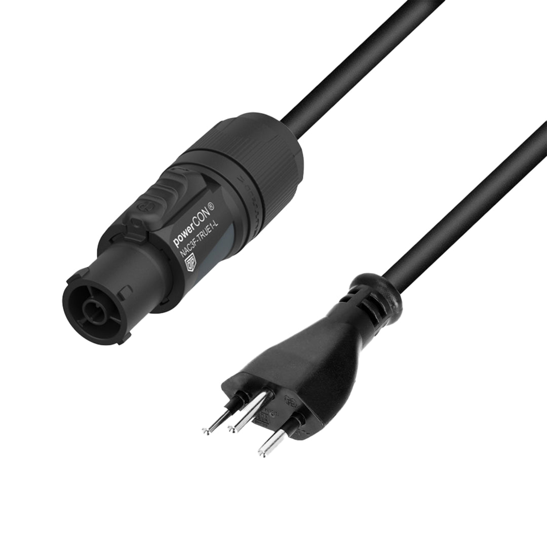 Adam Hall Cables 5 STAR TCON 0150 CH - Strømkabel | Neutrik TRUE1® x SEV M12 | 1,5 m