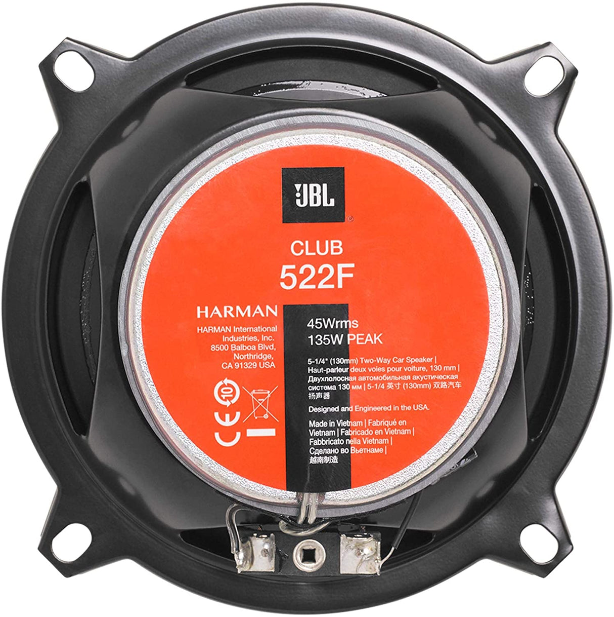 JBL CLUB 522F bilhøyttalersett (13 cm, 5,25")