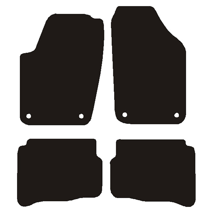 Gulvmatter VW Polo 2003-2006 - Ovalt mattefeste