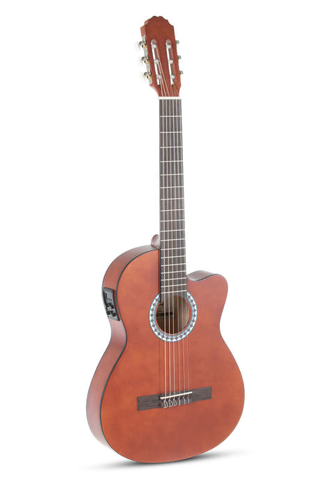 VGS Basic elakustisk klassisk gitar, valnøttfarget, Slim Body