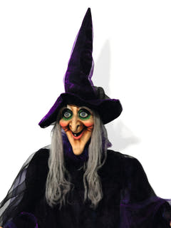 Halloween-figur heks, animert, 175 cm